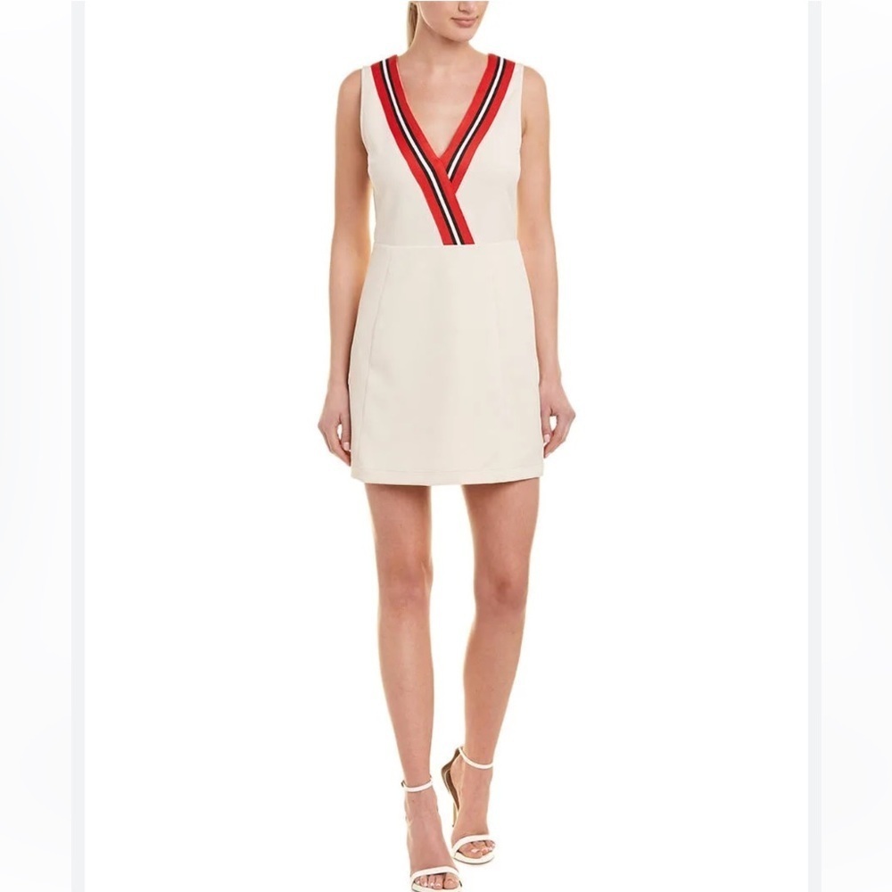 English Factory SLEEVELESS VARSITY STRIPE DRESS IN WHITE Women’s Size XS NWT - Picture 3 of 15